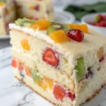 Fresh fruit cake without eggs
